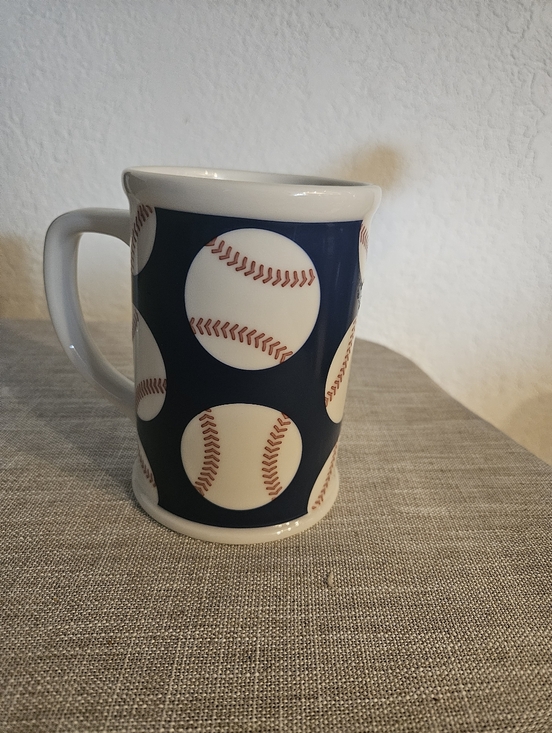 Starbucks Coffee 2007 Baseball Mug | 5" Tall Coffee Mug | 16 Oz | Navy Blue - Picture 3 of 7